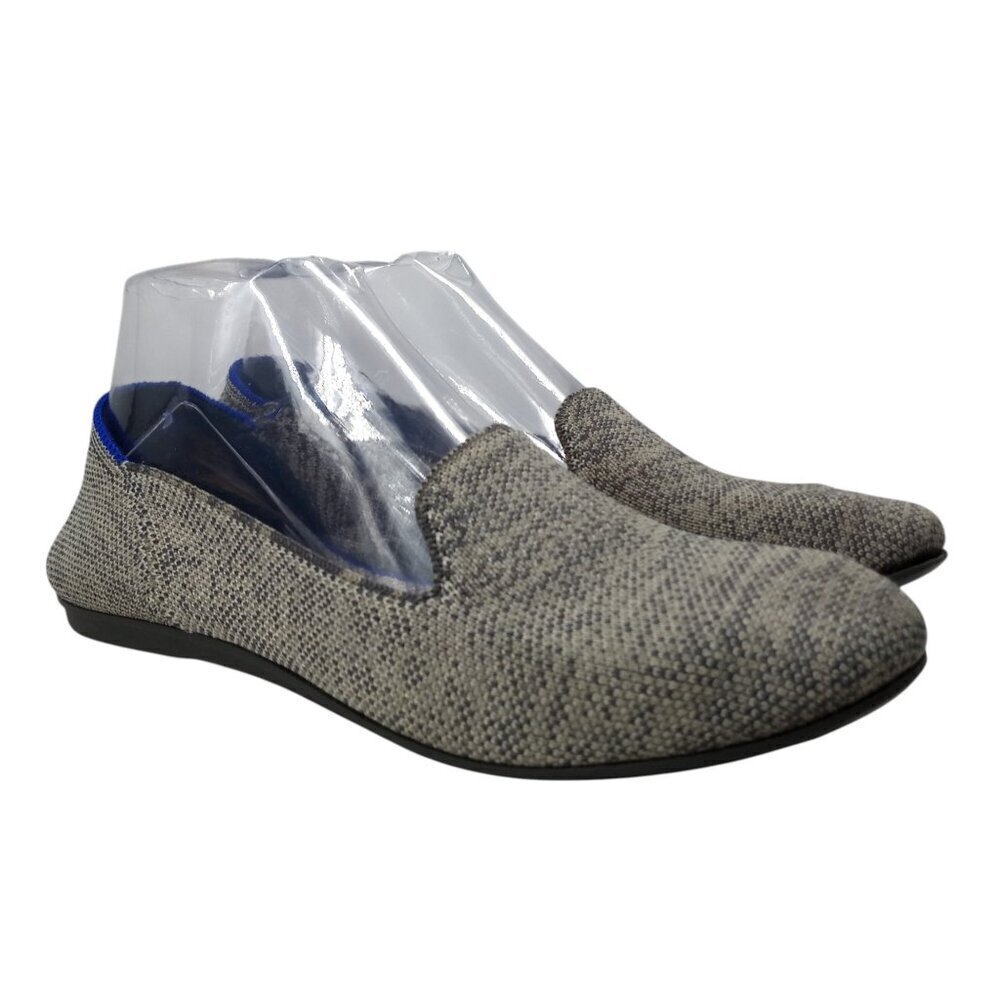 Rothys The Loafer Gray Heathered Flats Shoes Size 7.5 Round Toe Slip On Comfort